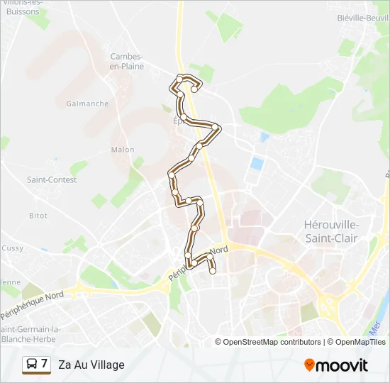 7 Bus Line Map
