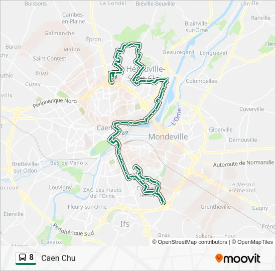 8 Bus Line Map