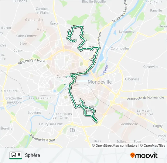 8 Bus Line Map