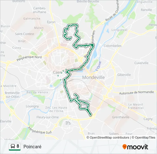 8 Bus Line Map