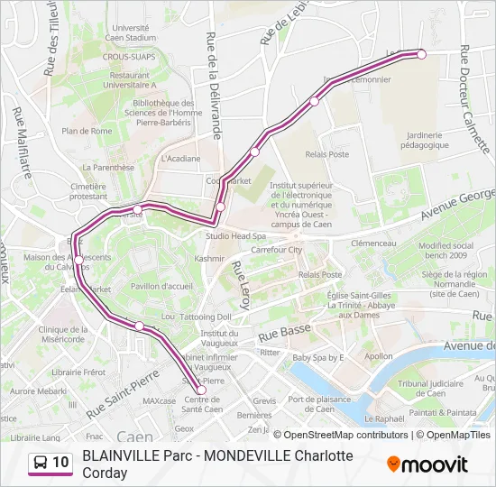 10 Bus Line Map