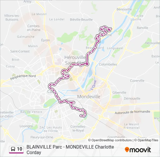 10 Bus Line Map