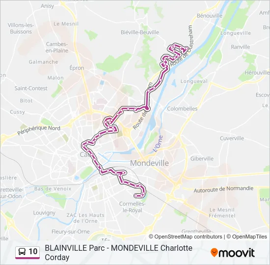 10 Bus Line Map