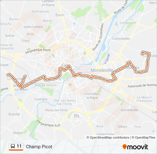 11 Bus Line Map