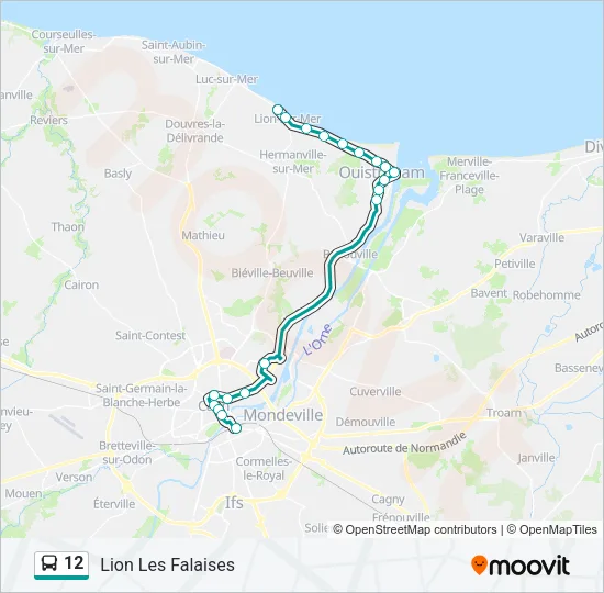 12 Bus Line Map