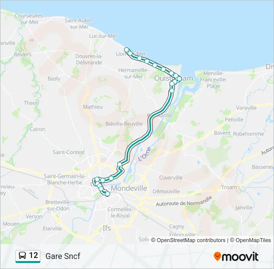 12 Bus Line Map