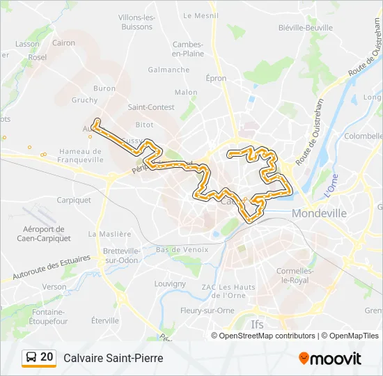 20 Bus Line Map