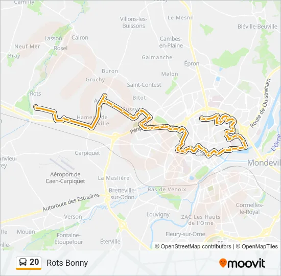 20 Bus Line Map