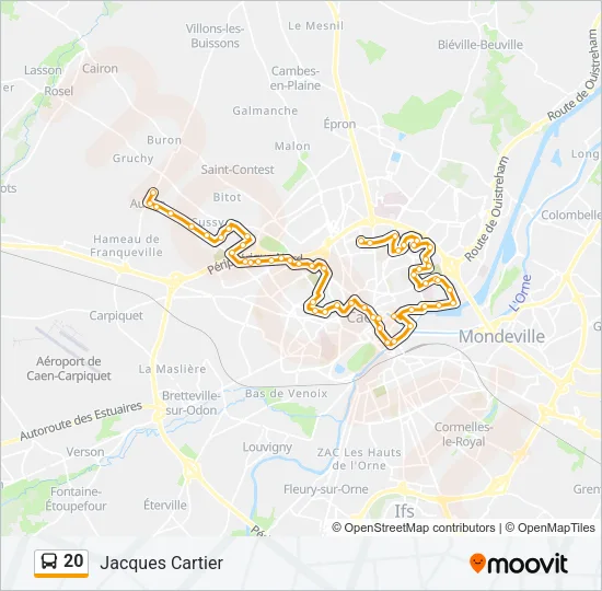 20 Bus Line Map