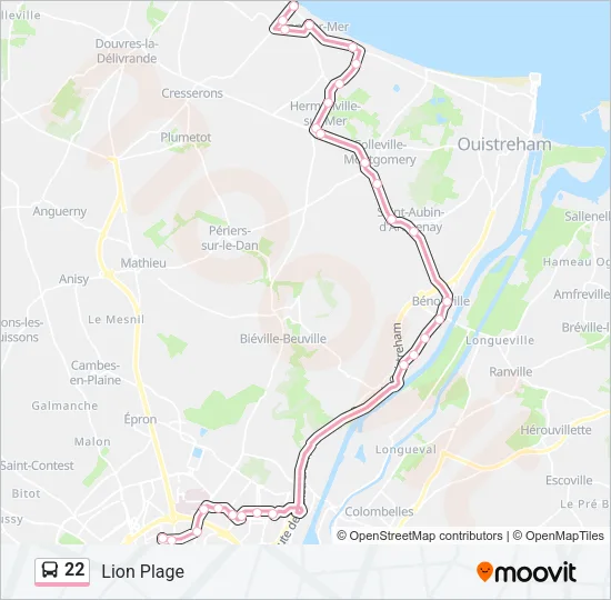 22 Bus Line Map