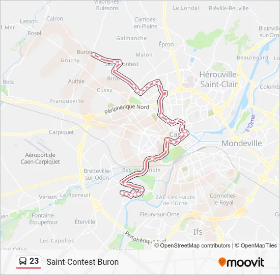 23 Bus Line Map