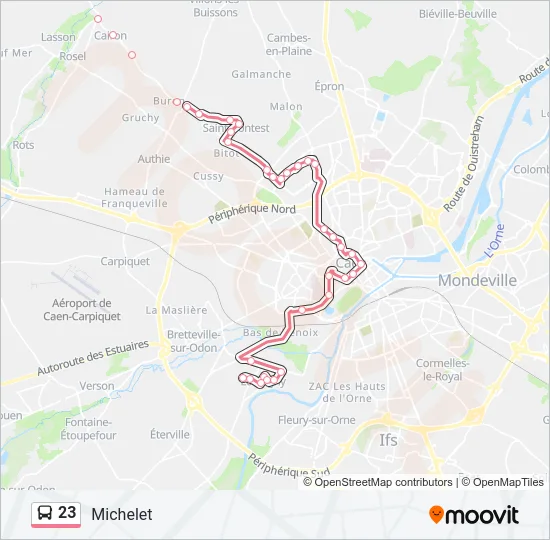 23 Bus Line Map