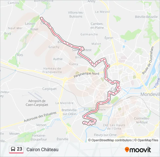 23 Bus Line Map