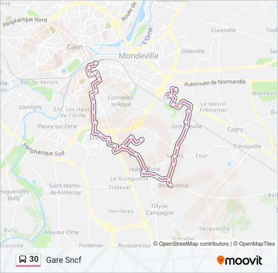 30 Bus Line Map