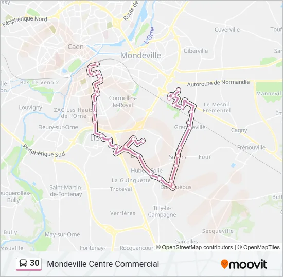 30 Bus Line Map