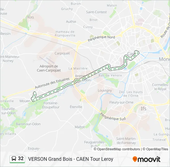 32 Bus Line Map