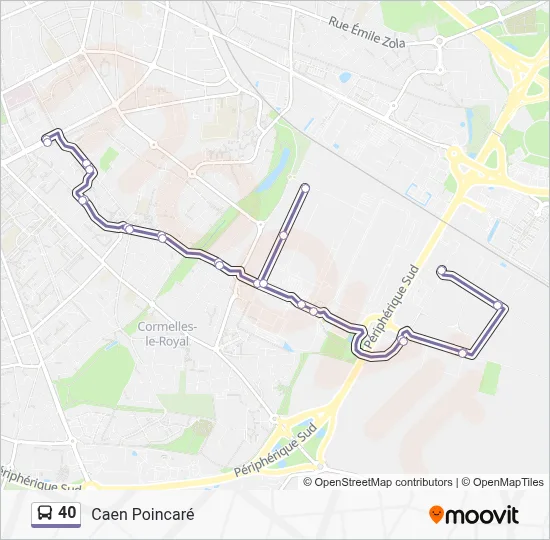 40 Bus Line Map