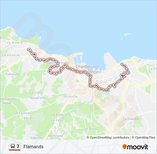 3 Bus Line Map