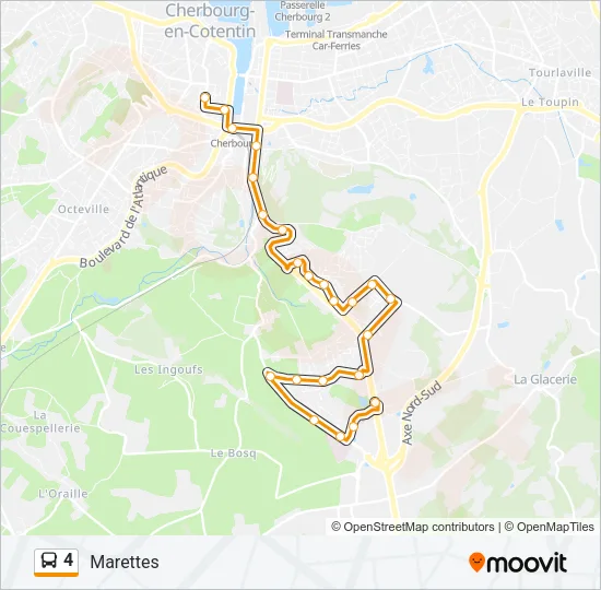 4 Bus Line Map