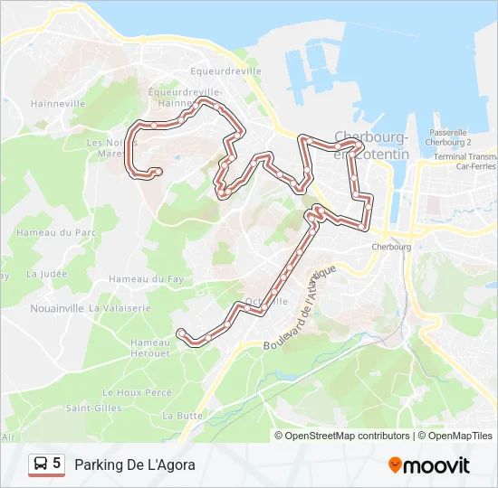 5 Bus Line Map
