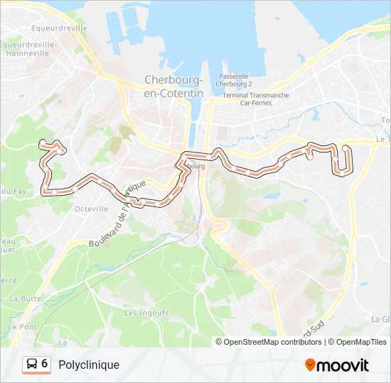 6 Bus Line Map