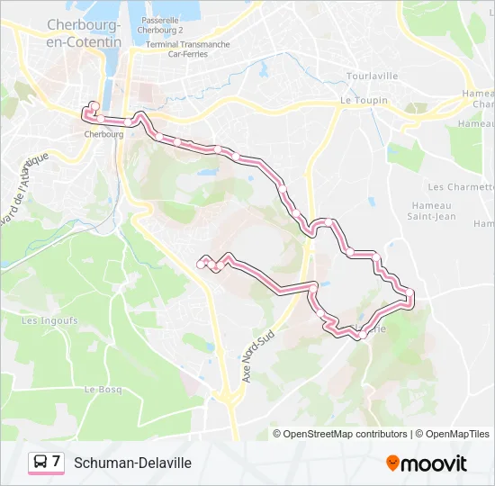 7 Bus Line Map