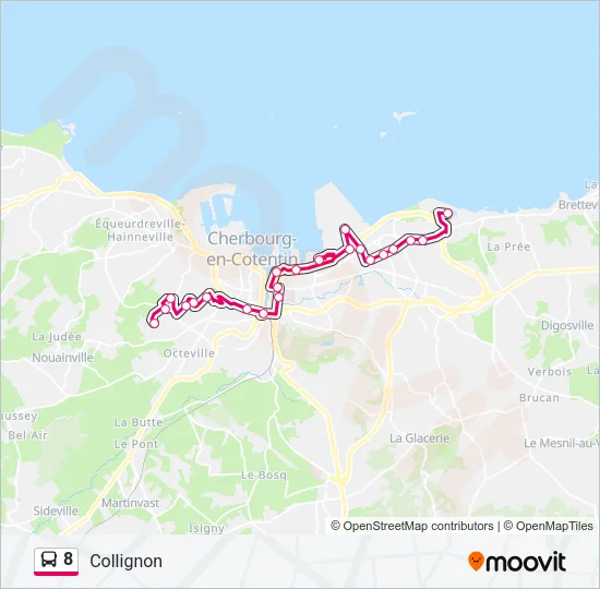 8 Bus Line Map