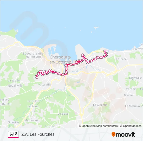 8 Bus Line Map