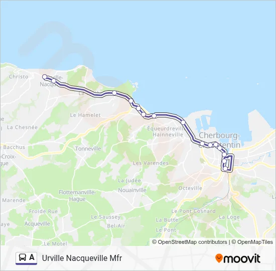 Mapa de A de autobús