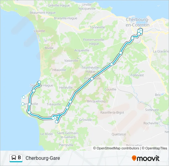 B Bus Line Map