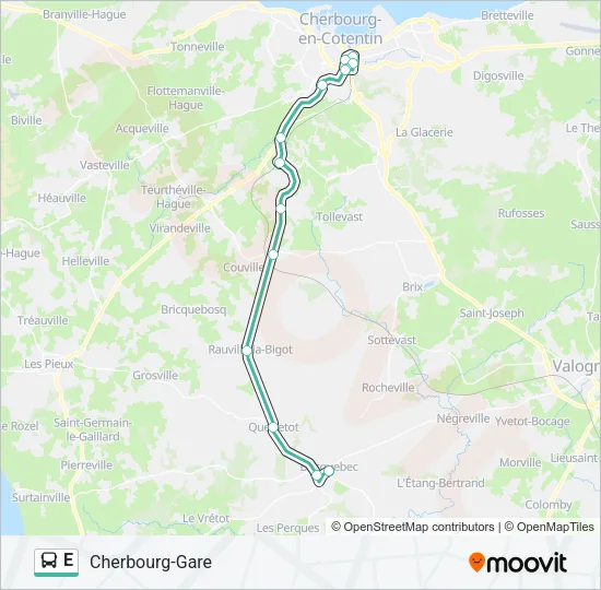 E Bus Line Map