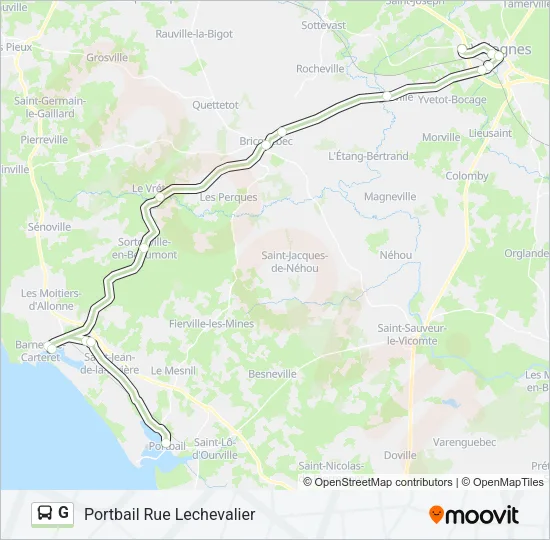 G Bus Line Map
