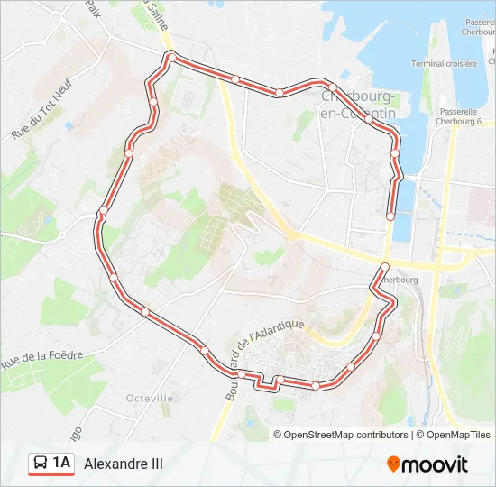 1A Bus Line Map