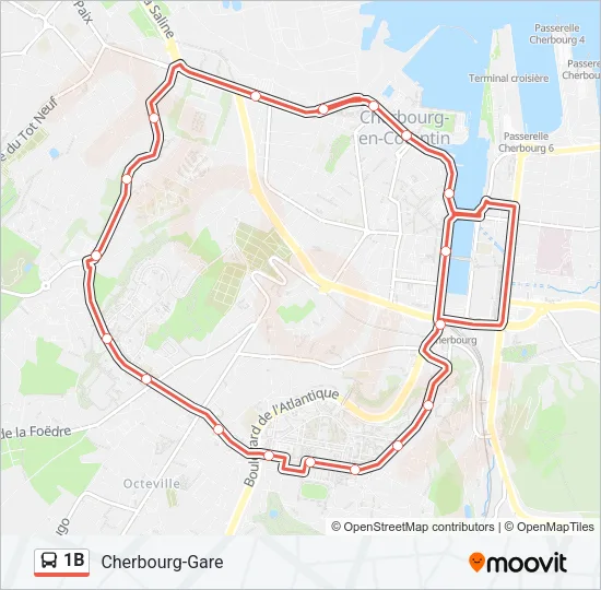 1B Bus Line Map