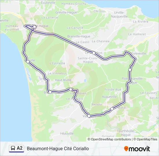 A2 Bus Line Map