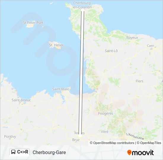 C<>R Bus Line Map