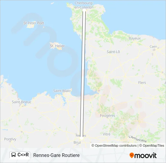 C<>R Bus Line Map