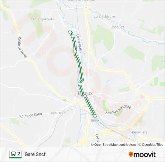 Mapa de 2 de autobús