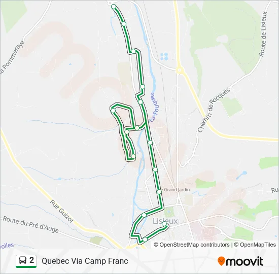 2 Bus Line Map