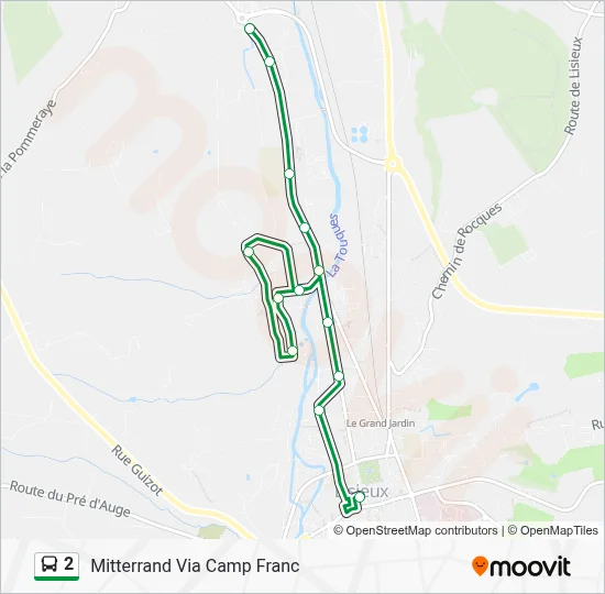2 Bus Line Map