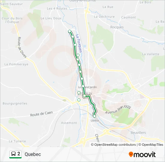 2 Bus Line Map