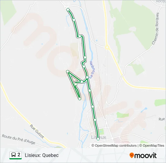 2 Bus Line Map