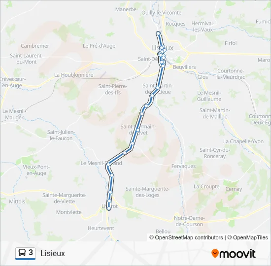 3 Bus Line Map