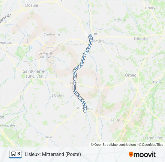 3 Bus Line Map