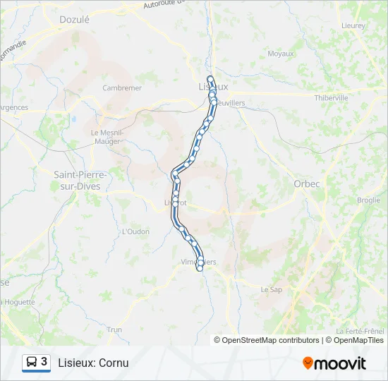 3 Bus Line Map