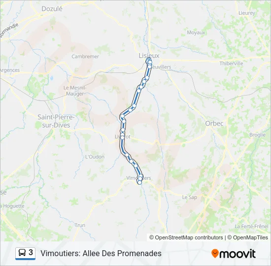 3 Bus Line Map