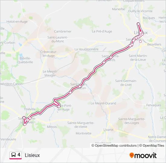 4 Bus Line Map