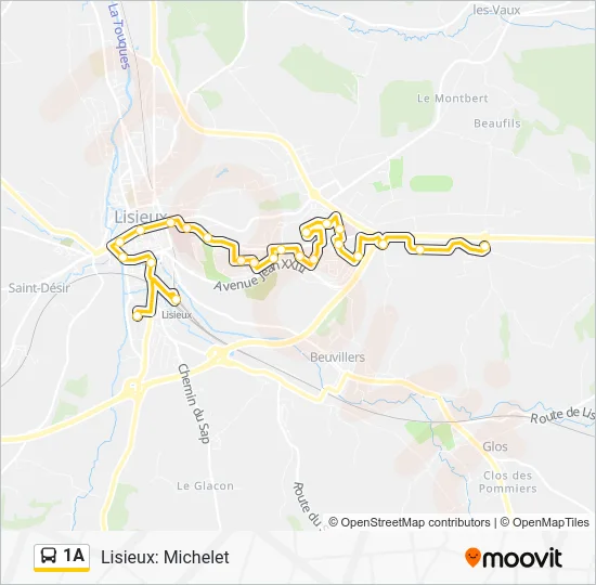 1A Bus Line Map