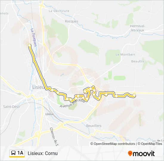1A Bus Line Map