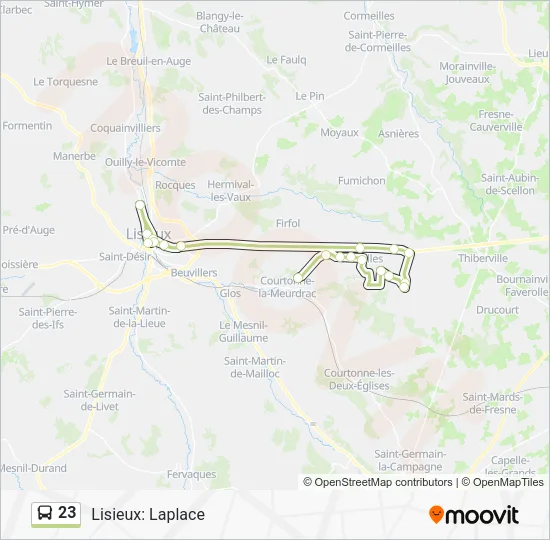 23 Bus Line Map